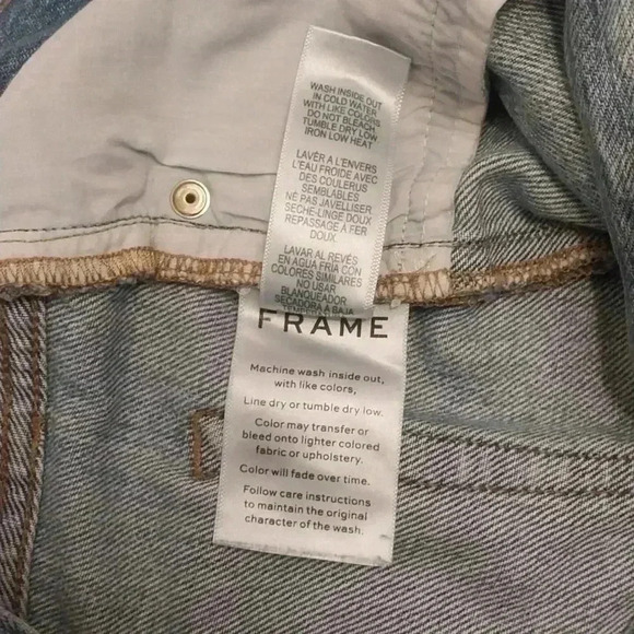 Frame Le Denim Mini Skirt Cowgirl Wesrern Boho Rustic Academia Size 00 - Picture 6 of 7